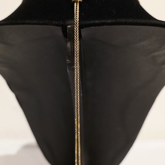 APM Monaco Adjustable Chain Round Diamond Initial Pendent  Letter "M" New - Picture 3 of 6